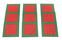 StarLink Montessori Educational Toys Red Knob Fraction Metal Squares For Preschool Kids