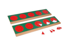 Starlink Montessori Wooden Mathematic Teaching Aids Metal Fraction Circles With Stands
