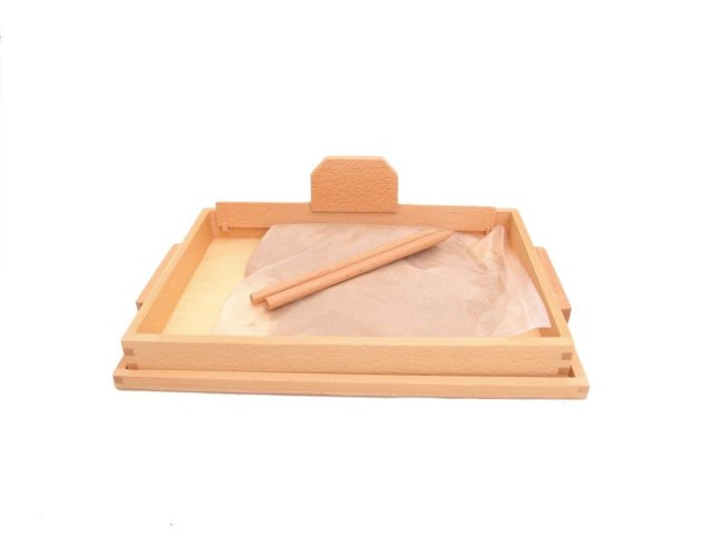 Wooden Montessori Educational Toys For Children Kids Sand Table Practice Writing Painting Scraping Sandbox Toy