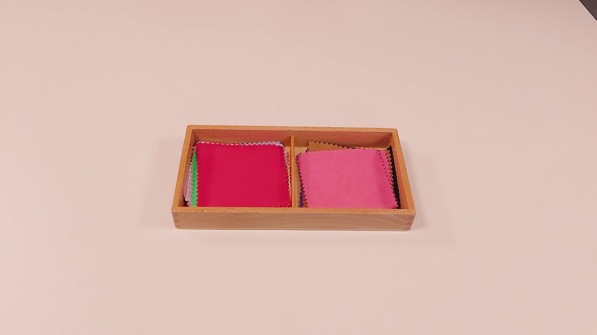 Montessori Fabric Box Wooden Sensorial Materials Kids Tactile Sense Experience Early Childhood Education Toys