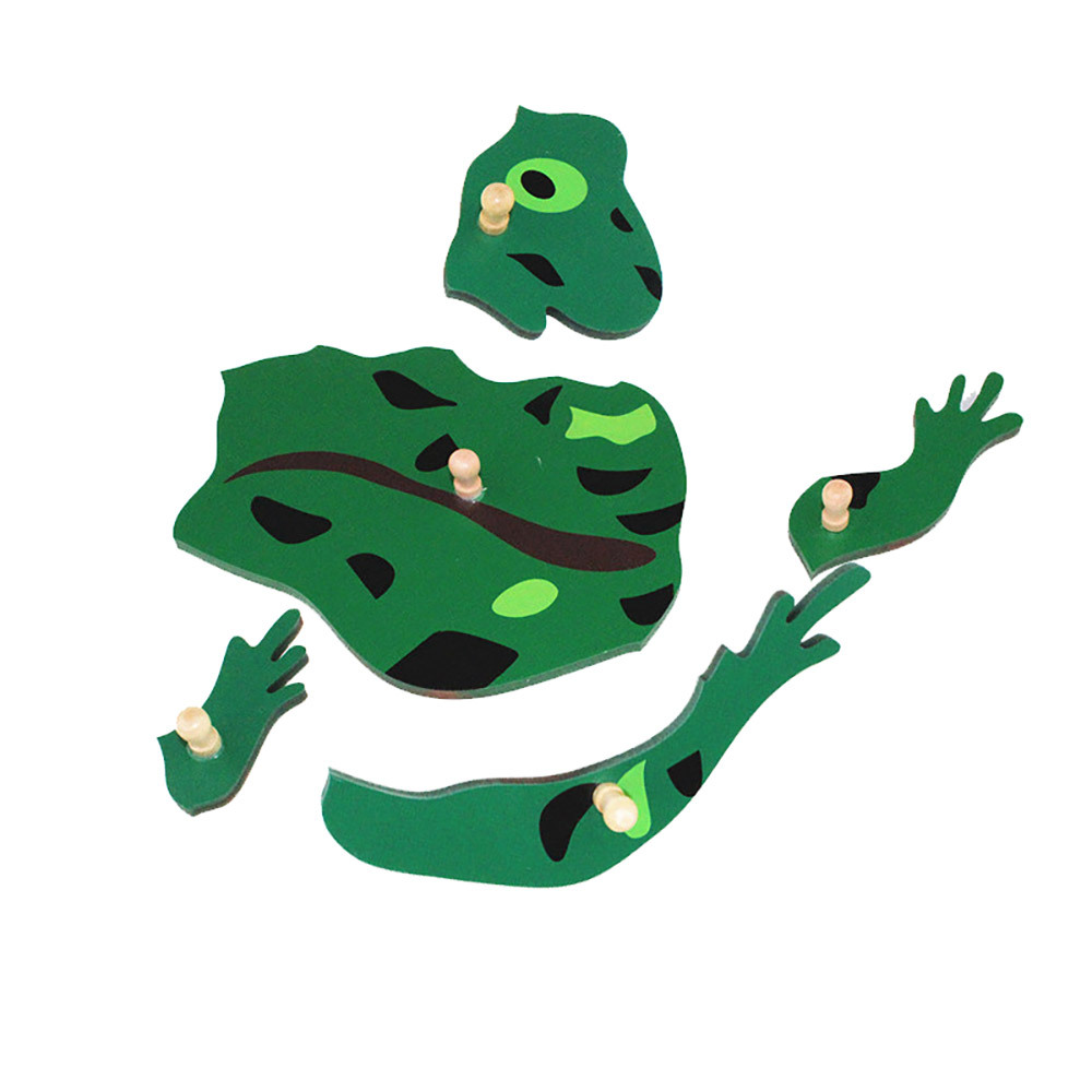 Starlink Wooden Montessori Kids Baby Toy Infant Toddler Montessori Toys Frog Puzzles Rompecabezas Montessori