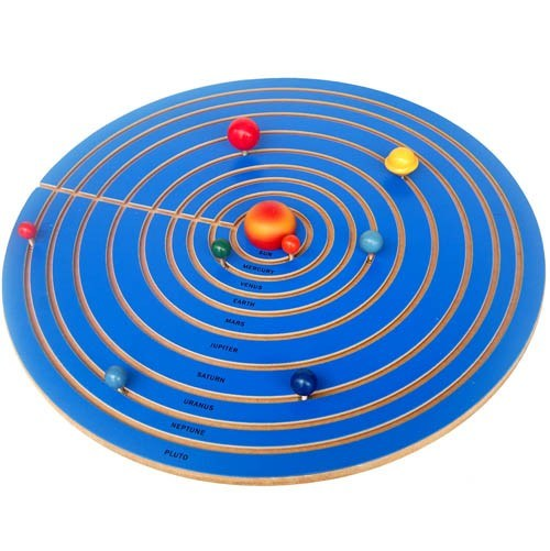 Scientific Exploration Educational Montessori Material Solar System Nine Planets Kids Wooden Puzzle Juegos Educativos Montessori