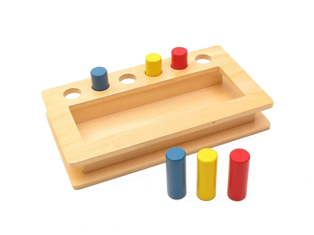Montessori Material Wooden Toy Montessori Activities For 2 Year Olds Toddler Imbucare Peg Box Children Toy For Kids