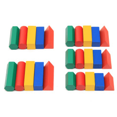 Montessori Children Sensory Integration Training Teaching Aids Colorful Cylinder Ladder Blocks Kids Early Education Toy