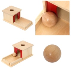Montessori Object Fitting Exercise Ball with Box Baby Basic Life Skill Practice Toy Montessori Material Toy
