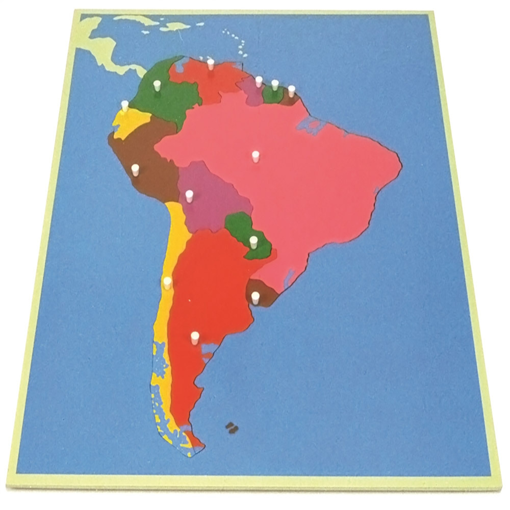 Starlink Preschool Children Montessori Wooden Jigsaw Puzzle Map Of South America