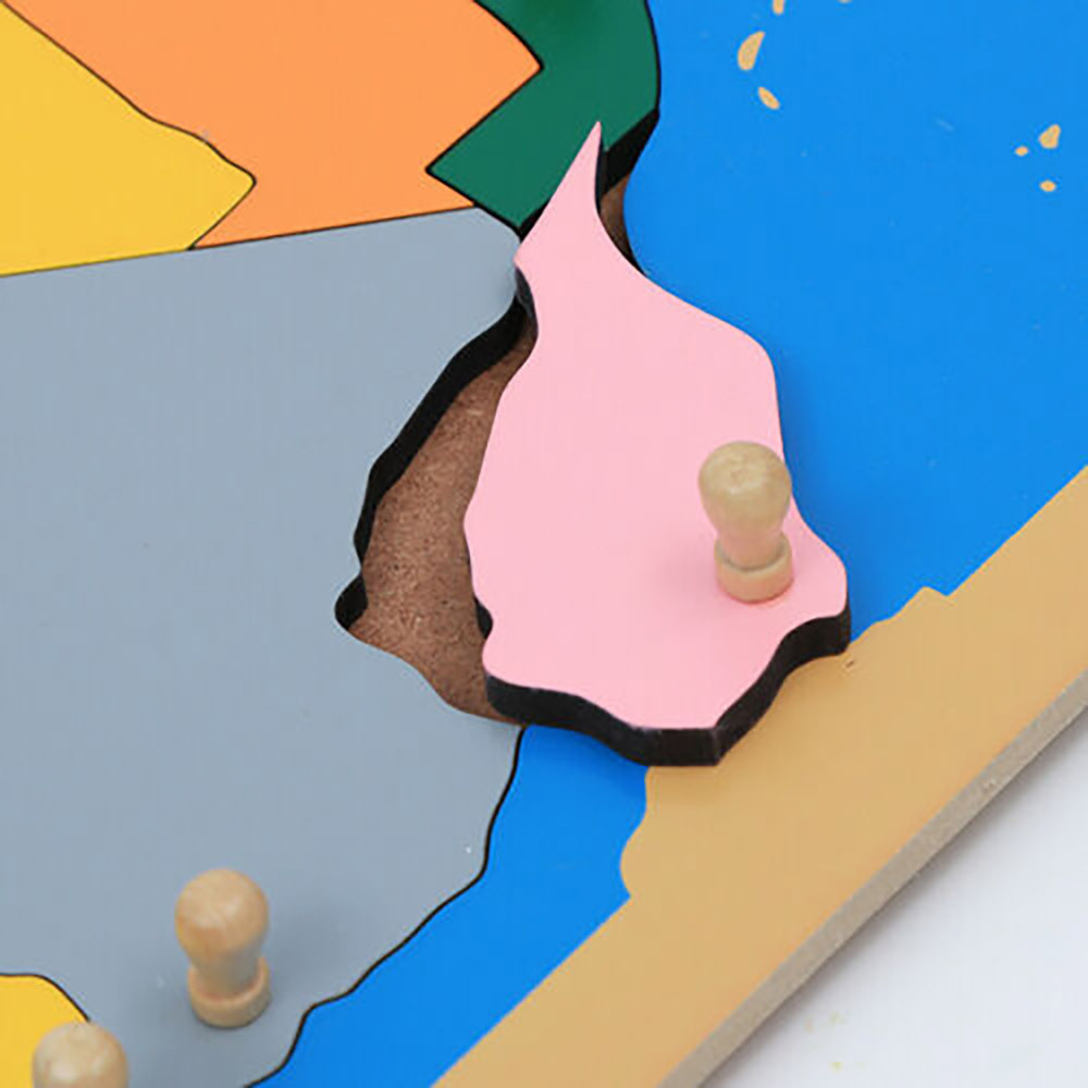 Wooden Children Smart Educational Toys Montessori Play Toys Puzzle Map Of Africa Jigsaw Map