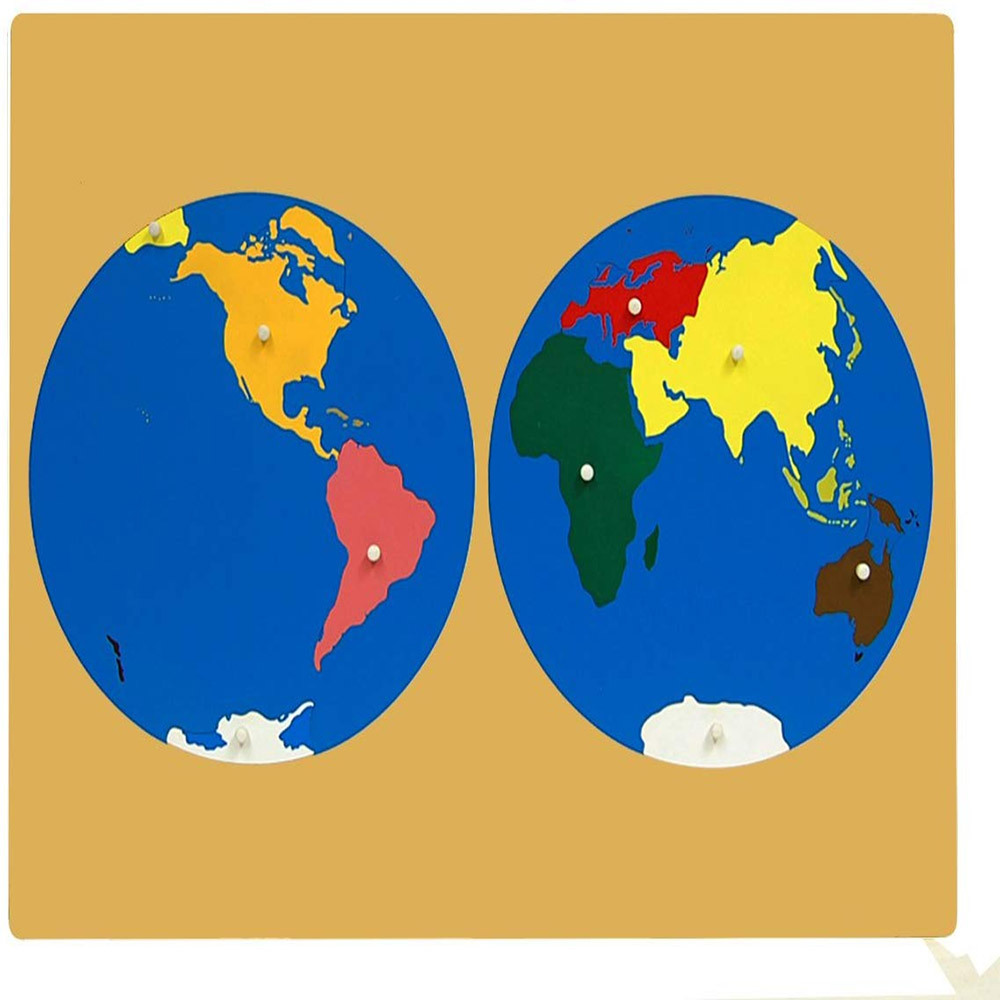 Starlink Montessori Material Montessori Educational Toys World Map Puzzle For Kids World Map Wooden