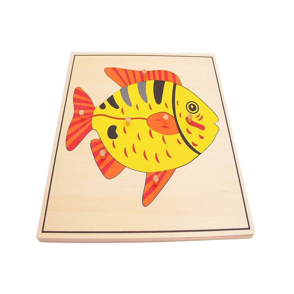 Wooden Toys For Preschool Kids Educational Toys Montessori Botany Toys Mdf Fish Puzzle Jigsaw