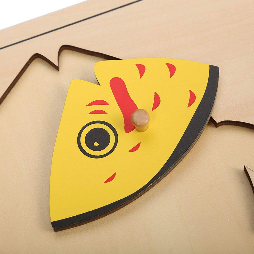 Wooden Toys For Preschool Kids Educational Toys Montessori Botany Toys Mdf Fish Puzzle Jigsaw