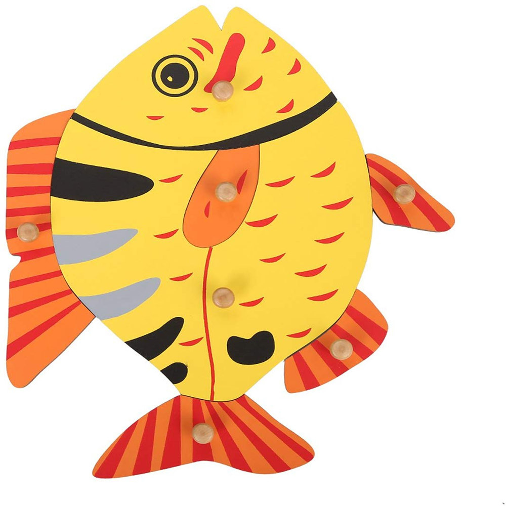 Wooden Toys For Preschool Kids Educational Toys Montessori Botany Toys Mdf Fish Puzzle Jigsaw