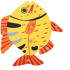 Wooden Toys For Preschool Kids Educational Toys Montessori Botany Toys Mdf Fish Puzzle Jigsaw