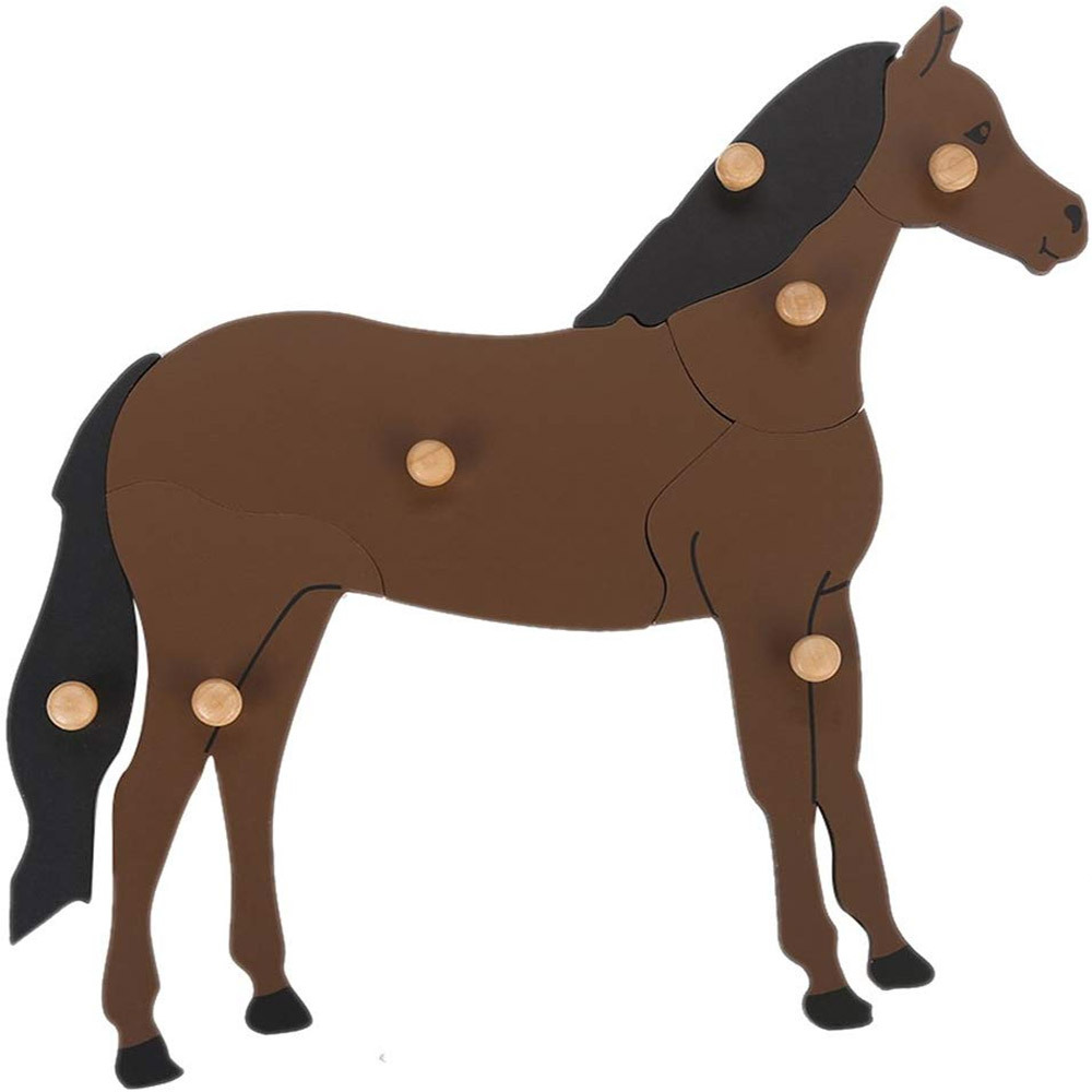 Satrlink Early Baby Montessori Set Science Intelligence Puzzle Animalss Toys Horse Puzzle