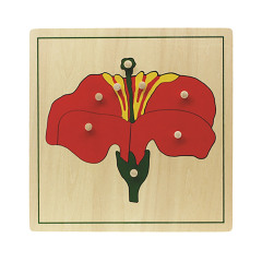 Montessori Materials School Educational Wooden Toys Baby Kids Early Learning Toys Mdf Flower Puzzle