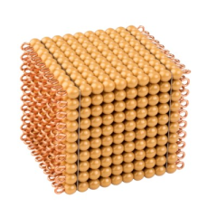 Baby Kids Montessori Material Math Learning Early Education Toys Colored Bead Cubes Tower Ladder
