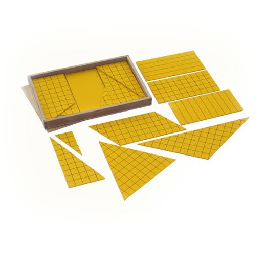 Starlink School Teaching Children Geometric Area Calculation Montessori Materials Yellow Triangles