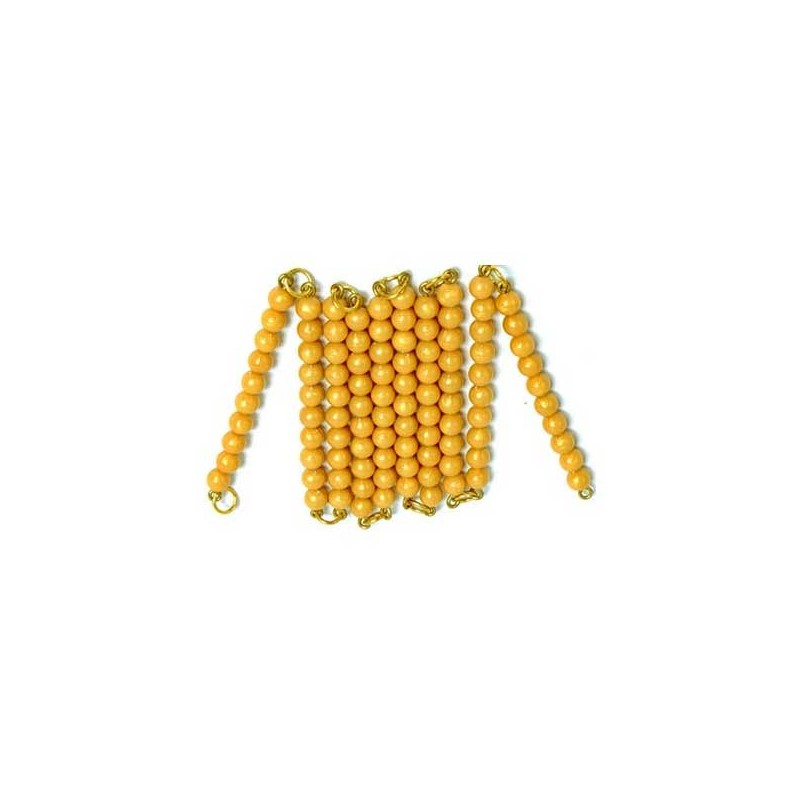 Montessori Golden Beads Counting Chain of 100 Kids Math Educational Toys Mathematics