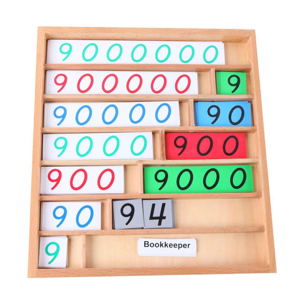 High Quality Children Beech Wooden Montessori Mathematic Educational Toys Bank Game