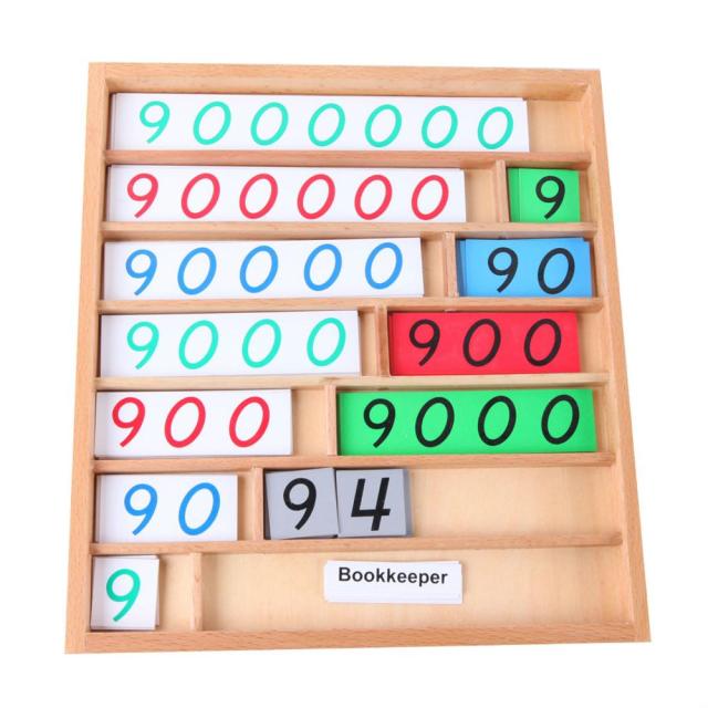 High Quality Children Beech Wooden Montessori Mathematic Educational Toys Bank Game