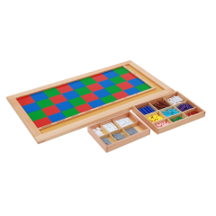 High Quality Beech Wooden Learning Educational Toys Montessori Mathmatic Checker Board