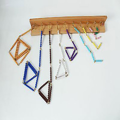 Starlink Wood Toys For Montessori School Educational Material Wall Frame For Short Bead Chains