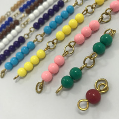 High Quality Montessori Teaching Aids Short Bead Chain With Box For Kids Learning