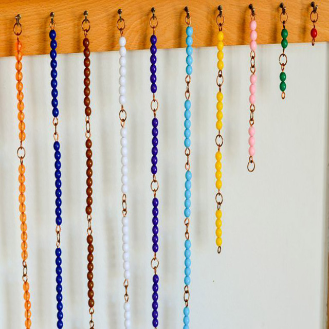 Starlink Wood Toys For Montessori School Educational Material Wall Frame For Short Bead Chains