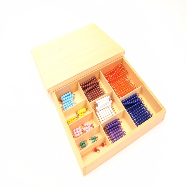 High Quality Montessori Teaching Aids Short Bead Chain With Box For Kids Learning