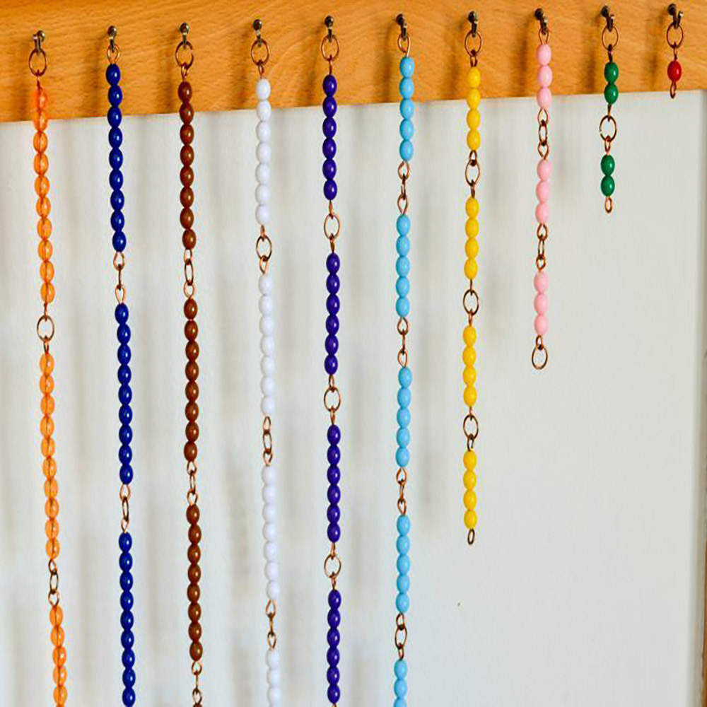 High Quality Montessori Teaching Aids Short Bead Chain With Box For Kids Learning
