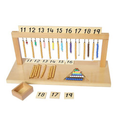 Montessori Hanger For Color Bead Stairs With Beads Montessori Math Mathematics Educational Materials Learning Tools
