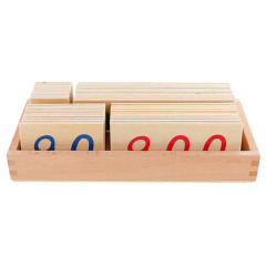 Baby Montessori Equipment Teaching Aids Materials Toy Wooden Number Cards With Box (1-9000)