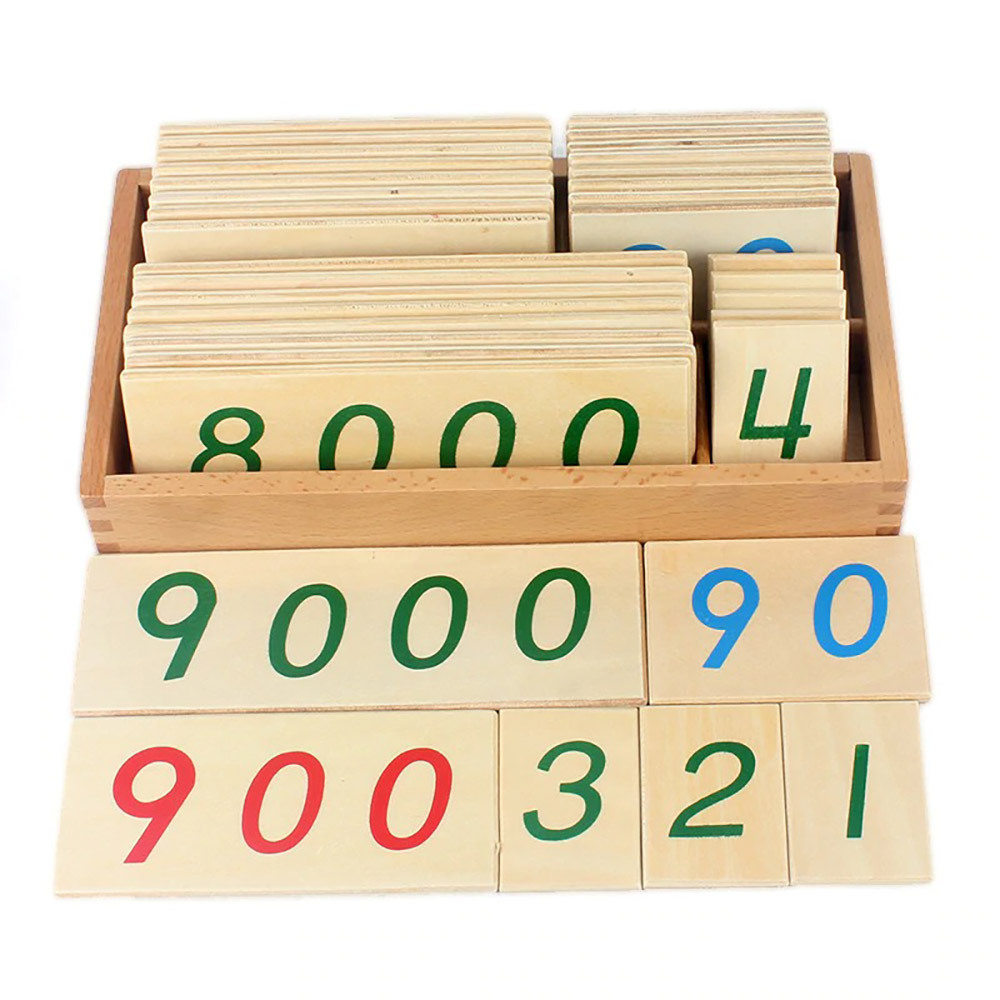Starlink Kids Montessori Math Games Large Wooden Number Cards With Box