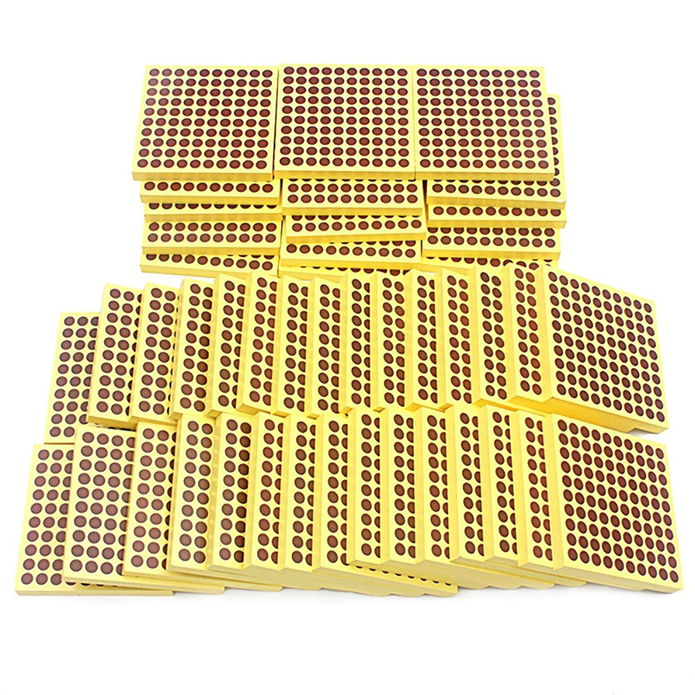 Kids Learning Material Suppliers Montessori Wooden Math Material 45 Wooden Hundred Squares