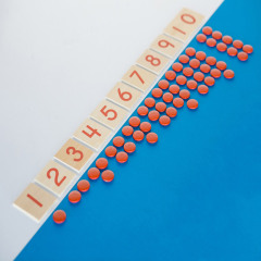 Starlink Montessori Wooden Materials Educational Toys Kids Printed Numerals For Number Rods