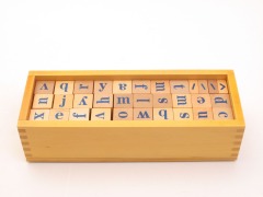 Montessori Early Childhood Educational Materials Alphabet Dice with Box Montessori Toys