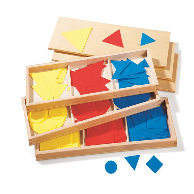 Montessori Baby Toy Circles Squares Triangles Sensory Toys Early Childhood Education Preschool Training Toys