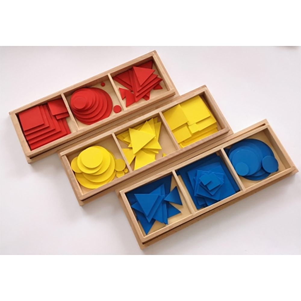 Montessori Baby Toy Circles Squares Triangles Sensory Toys Early Childhood Education Preschool Training Toys