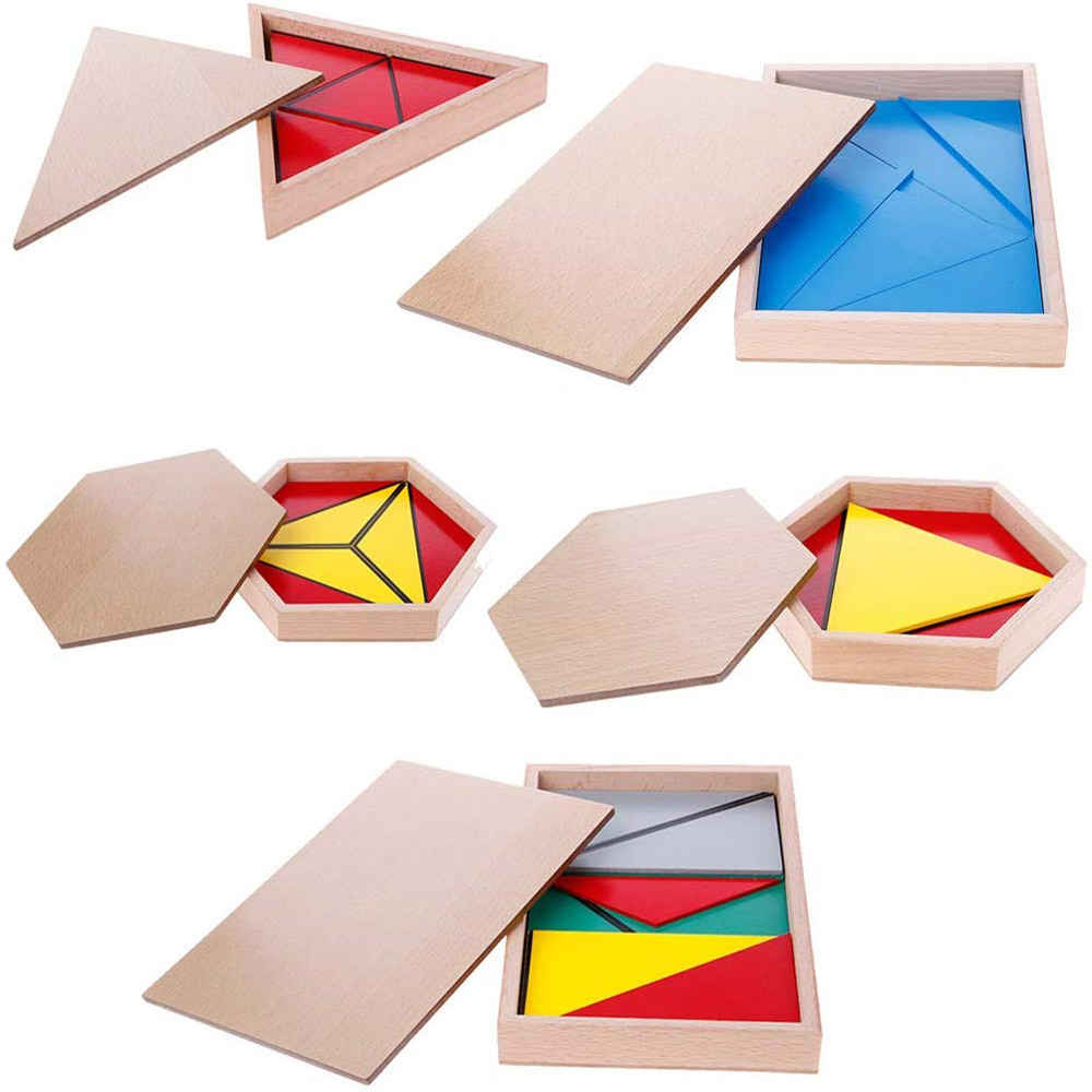 StarLink Montessori Materials Constructive Triangles Montessori Wooden Puzzle Toys Constructive Triangles