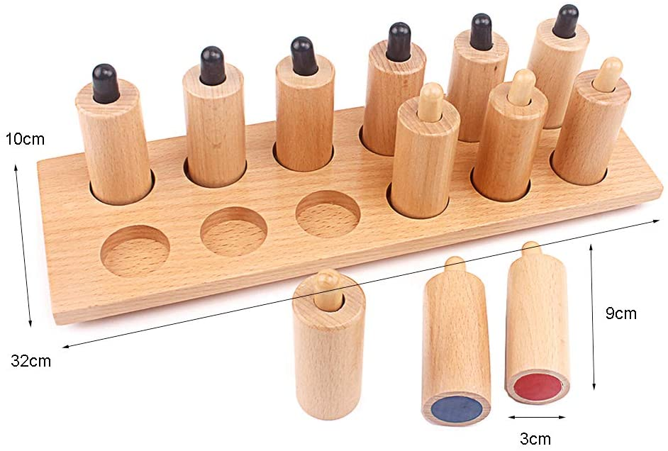 Baby Wooden Intelligence Toys Education Wooden Educational Montessori Pressure Cylinders