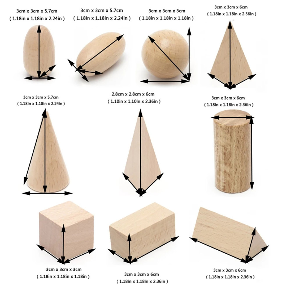 StarLink Early Educational Toys Beechwood Geometric Shape Montessori Sensory Mystery Bag For Children