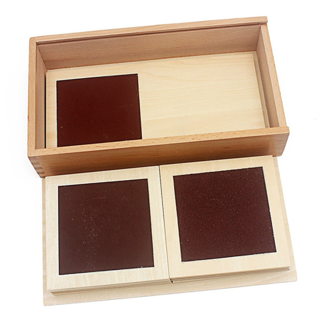 Early Childhood Preschool Touch Rough And Smooth Boards For Toddler sensorial montessori toys