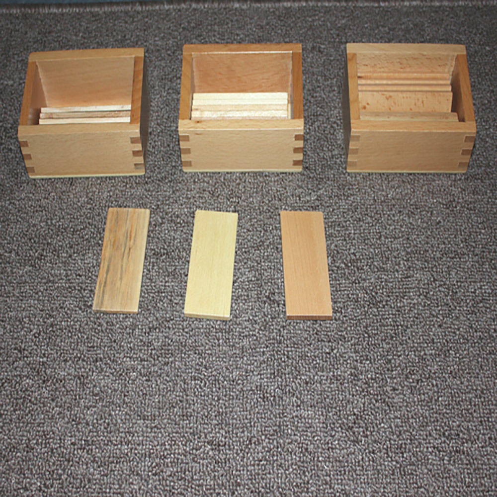 New Wooden Educational Montessori Sensorial Toys for Children Baric Tablets with Box