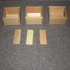 New Wooden Educational Montessori Sensorial Toys for Children Baric Tablets with Box