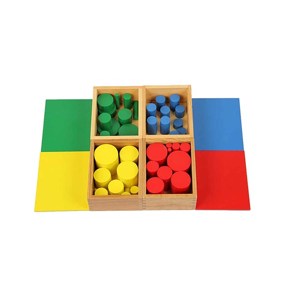 Montessori Knobless Cylinders Cards Preschool Children Early Education Baby Toy Kids Cards For Knobless Cylinders