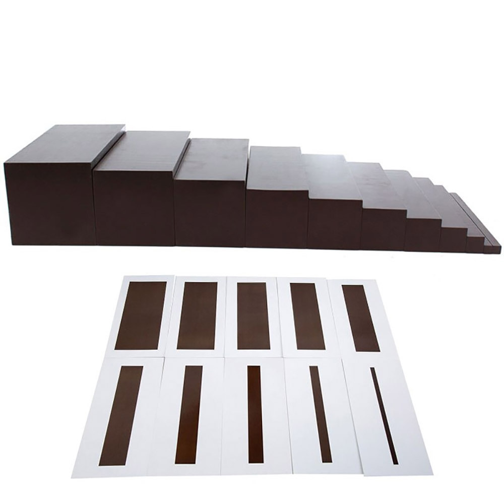 2022 New Popular Interesting Educational Sensorial Montessori Toys For Kids Brown Stair