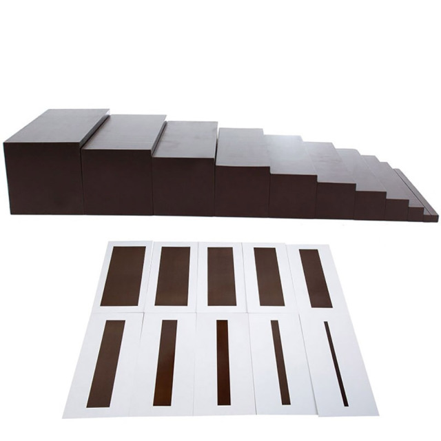 StarLink Brown Stairs Control Chart Wooden Prisms Toys Montessori Sensorial Materials Educational Wooden Toy