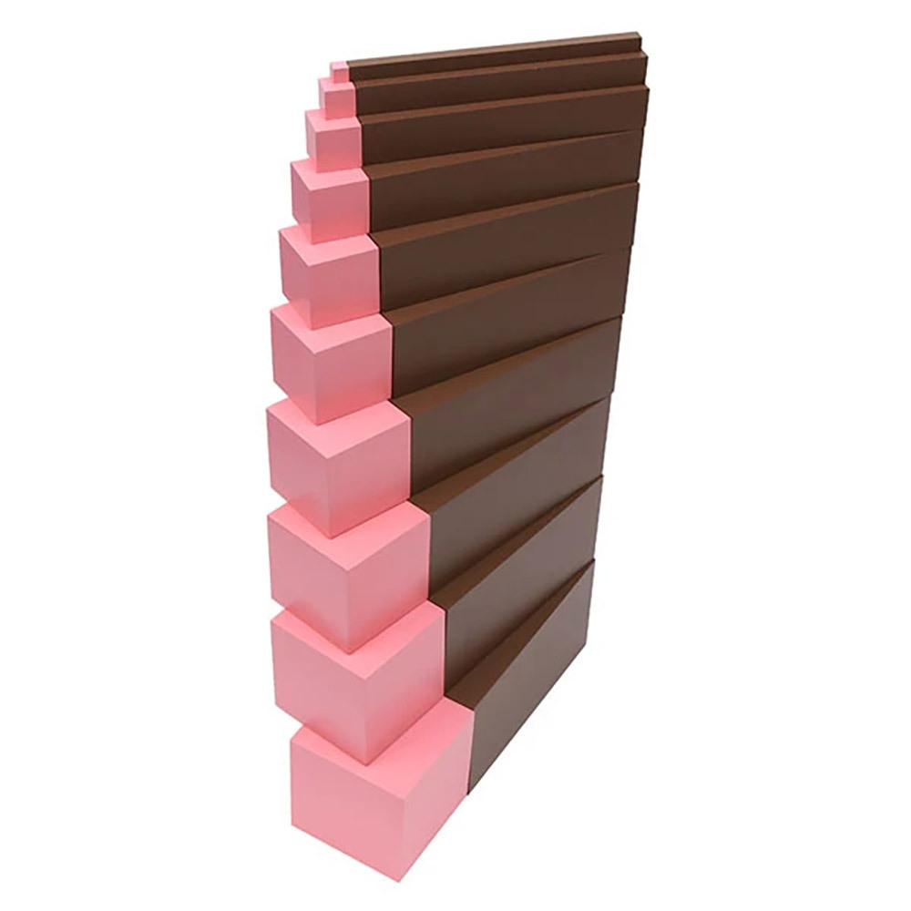 Education Wooden Toy Materiales Montessori Baby Toys Pink Tower Kids Gift Pink Tower Montessori Materials Sensorial