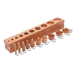 StarLink Early Educational Montessori Toy Knobbed Cylinder Socket Wooden Blocks Kids Educational Montessori Toys