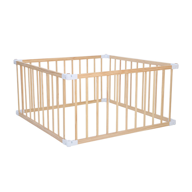 Foldable Baby Playpens Indoor Kids Fence Solid Wood Baby Playpen Home Play Yards Safety Fence For Baby