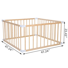Foldable Baby Playpens Indoor Kids Fence Solid Wood Baby Playpen Home Play Yards Safety Fence For Baby